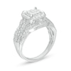 Thumbnail Image 1 of 1/2 CT. T.W. Composite Diamond Square Frame Vintage-Style Engagement Ring in 10K White Gold