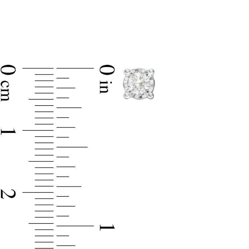 Main Image 2 of 1/4 CT. T.W. Diamond Solitaire Pendant and Earrings Set in Sterling Silver