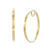 Thumbnail Image 0 of Made in Italy 60.0mm Flat Tube Hoop Earrings in 14K Gold