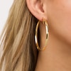 Thumbnail Image 2 of Made in Italy 60.0mm Flat Tube Hoop Earrings in 14K Gold