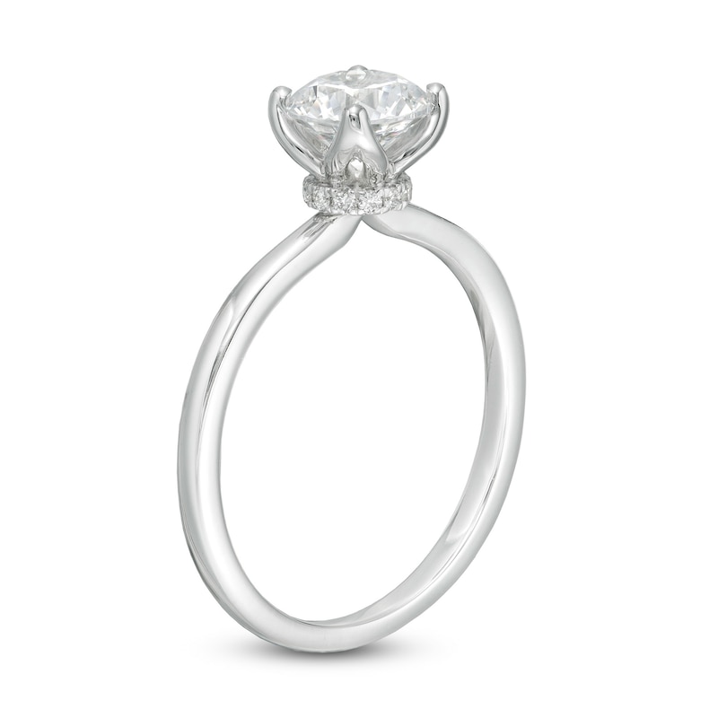 Main Image 3 of 1 CT. T.W. GIA-Graded Diamond Solitaire Engagement Ring in 18K White Gold (I/VS2)