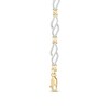 Thumbnail Image 2 of 1/2 CT. T.W. Diamond Flame "X" Link Bracelet in 10K Two-Tone Gold - 7.5"