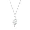 Thumbnail Image 0 of 1/4 CT. T.W. Diamond Three Stone Flame Pendant in 10K White Gold