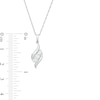 Thumbnail Image 2 of 1/4 CT. T.W. Diamond Three Stone Flame Pendant in 10K White Gold