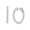 1-1/2 CT. T.W. Diamond Inside-Out Hoop Earrings in 10K White Gold