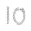 1-1/2 CT. T.W. Diamond Inside-Out Hoop Earrings in 10K White Gold