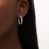 1-1/2 CT. T.W. Diamond Inside-Out Hoop Earrings in 10K White Gold
