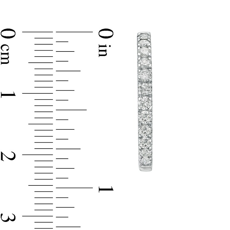 1-1/2 CT. T.W. Diamond Inside-Out Hoop Earrings in 10K White Gold