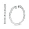 3 CT. T.W. Diamond Inside-Out Hoop Earrings in 10K White Gold