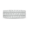 Thumbnail Image 3 of Vera Wang Love Collection 1-1/2 CT. T.W. Diamond and Blue Sapphire Band in 14K White Gold (I/SI2)