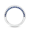 Thumbnail Image 3 of Vera Wang Love Collection 1-1/2 CT. T.W. Certified Diamond and Blue Sapphire Band in 14K White Gold (I/SI2)