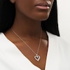 Thumbnail Image 2 of 1/4 CT. T.W. Diamond Swirl Heart Pendant in 10K White Gold