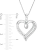 Thumbnail Image 3 of 1/4 CT. T.W. Diamond Swirl Heart Pendant in 10K White Gold