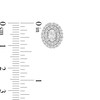 Thumbnail Image 3 of Oval Lab-Created White Sapphire Double Frame Stud Earrings and Pendant Set in Sterling Silver