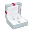 Thumbnail Image 4 of Oval Lab-Created White Sapphire Double Frame Stud Earrings and Pendant Set in Sterling Silver