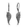 Thumbnail Image 1 of Enchanted Disney Villains Maleficent 1/3 CT. T.W. Black Diamond Drop Earrings in Black Rhodium Sterling Silver
