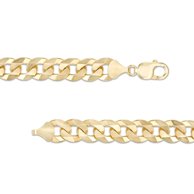 Main Image 3 of Men's 12.2mm Curb Chain Necklace in Solid 10K Gold - 26"