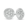 Thumbnail Image 1 of Diamond Accent Frame Stud Earrings in Sterling Silver