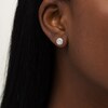 Thumbnail Image 2 of Diamond Accent Frame Stud Earrings in Sterling Silver