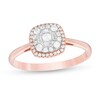 Thumbnail Image 0 of 1/4 CT. T.W. Baguette and Round Composite Diamond Cushion Frame Ring in 10K Rose Gold