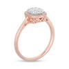 Thumbnail Image 1 of 1/4 CT. T.W. Baguette and Round Composite Diamond Cushion Frame Ring in 10K Rose Gold