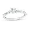 Thumbnail Image 0 of 1/10 CT. T.W. Diamond Frame Promise Ring in Sterling Silver