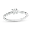 Thumbnail Image 1 of 1/10 CT. T.W. Diamond Frame Promise Ring in Sterling Silver