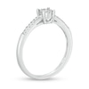 Thumbnail Image 1 of 1/10 CT. T.W. Diamond Frame Promise Ring in Sterling Silver