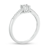 Thumbnail Image 2 of 1/10 CT. T.W. Diamond Frame Promise Ring in Sterling Silver