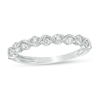 Thumbnail Image 0 of 1/4 CT. T.W. Diamond Wave Vintage-Style Anniversary Band in 10K White Gold