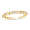 Thumbnail Image 0 of 1/4 CT. T.W. Diamond Wave Vintage-Style Anniversary Band in 10K Gold