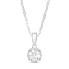 Thumbnail Image 1 of 1/4 CT. T.W. Diamond Frame Pendant in 10K White Gold
