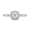 Thumbnail Image 3 of Enchanted Disney Elsa 5/8 CT. T.W. Diamond Cushion Frame Engagement Ring in 14K White Gold
