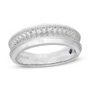 Thumbnail Image 1 of Vera Wang Men's Men 5/8 CT. T.W. Diamond Two Row Wedding Band in 14K White Gold