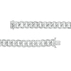 Thumbnail Image 3 of Men's 1/3 CT. T.W. Diamond Curb Chain Bracelet in Sterling Silver - 8.5"