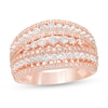 Thumbnail Image 0 of 1-1/4 CT. T.W. Diamond Multi-Row Ring in 10K Rose Gold