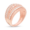 Thumbnail Image 3 of 1-1/4 CT. T.W. Diamond Multi-Row Ring in 10K Rose Gold