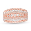 Thumbnail Image 3 of 1-1/4 CT. T.W. Diamond Multi-Row Ring in 10K Rose Gold