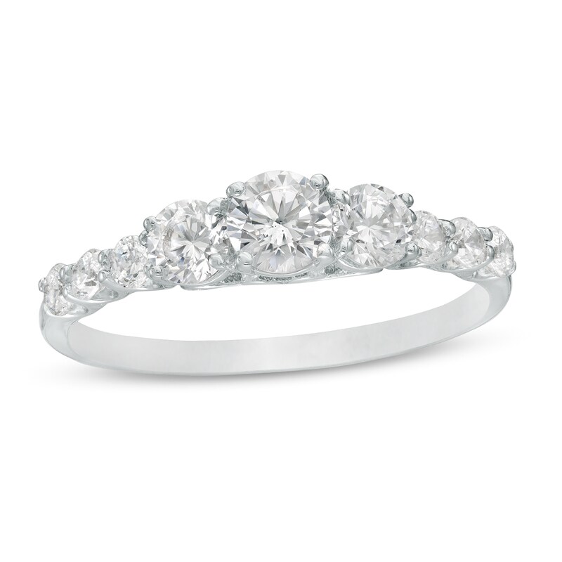 Main Image 1 of 1 CT. T.W. Diamond Past Present Future® Engagement Ring in 14K White Gold