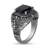 Thumbnail Image 1 of Enchanted Disney Villains Maleficent Onyx and 1/2 CT. T.W. Black Diamond Ring in Black Rhodium Sterling Silver