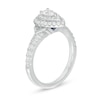 Thumbnail Image 2 of Vera Wang Love Collection 3/4 CT. T.W. Pear-Shaped Diamond Double Frame Split Shank Engagement Ring in 14K White Gold
