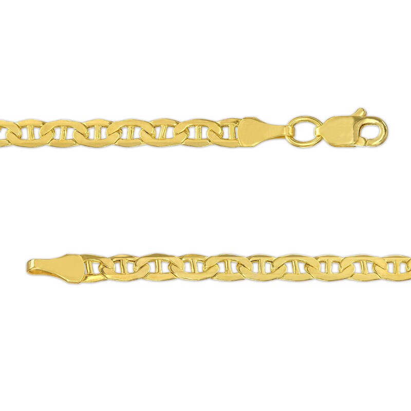 Main Image 3 of Men's 3.2mm Mariner Chain Necklace in Hollow 14K Gold - 24"