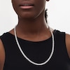 Thumbnail Image 2 of 4.0mm White Lab-Created Sapphire Tennis Necklace in Sterling Silver - 24"