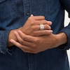 Thumbnail Image 2 of 1/3 CT. T.W. Diamond Squared Multi-Row Ring in Sterling Silver