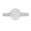 Thumbnail Image 2 of Vera Wang Love Collection 1/2 CT. T.W. Diamond Frame Vintage-Style Engagement Ring in 14K White Gold