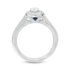 Thumbnail Image 4 of Vera Wang Love Collection 1/2 CT. T.W. Diamond Frame Vintage-Style Engagement Ring in 14K White Gold