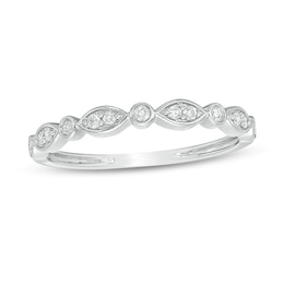 1/10 CT. T.W. Diamond Band in 10K White Gold