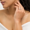 Thumbnail Image 2 of 1/3 CT. T.W. Baguette and Round Diamond Contour Anniversary Band in 14K White Gold