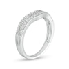 Thumbnail Image 2 of 1/3 CT. T.W. Baguette and Round Diamond Contour Anniversary Band in 14K White Gold