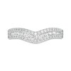 Thumbnail Image 3 of 1/3 CT. T.W. Baguette and Round Diamond Contour Anniversary Band in 14K White Gold